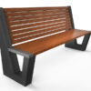 Parkbank Vera 29 Design Betonbank - parkbank met leuning.